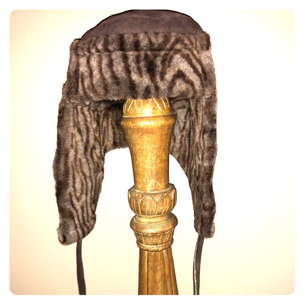 Real sheepskin Brown Hat